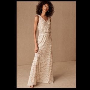 Brand new Champagne colored BHLDN Blaise dress, tag on!